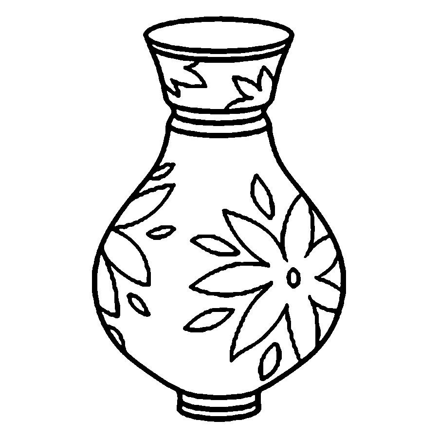 v is for vase coloring pages - photo #18