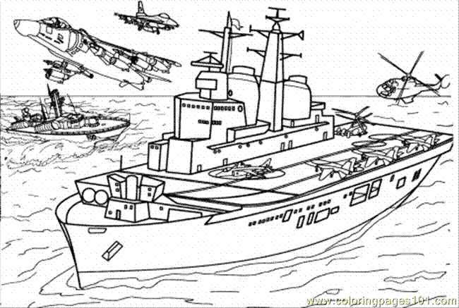 Розмальовки військовий розфарбування для хлопчиків, військовий корабель, літаки