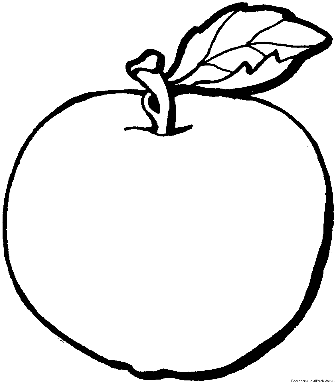 Розмальовки Яблука  Яблуко, фрукт, розфарбування, для дітей, велике 