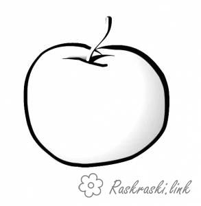 Розмальовки Яблука  яблуко, розфарбування, тверде, соковите, смачне