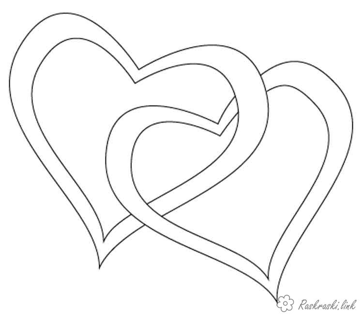 Розмальовки День Святого Валентина День Святого Валентина, валентинка, серця, 