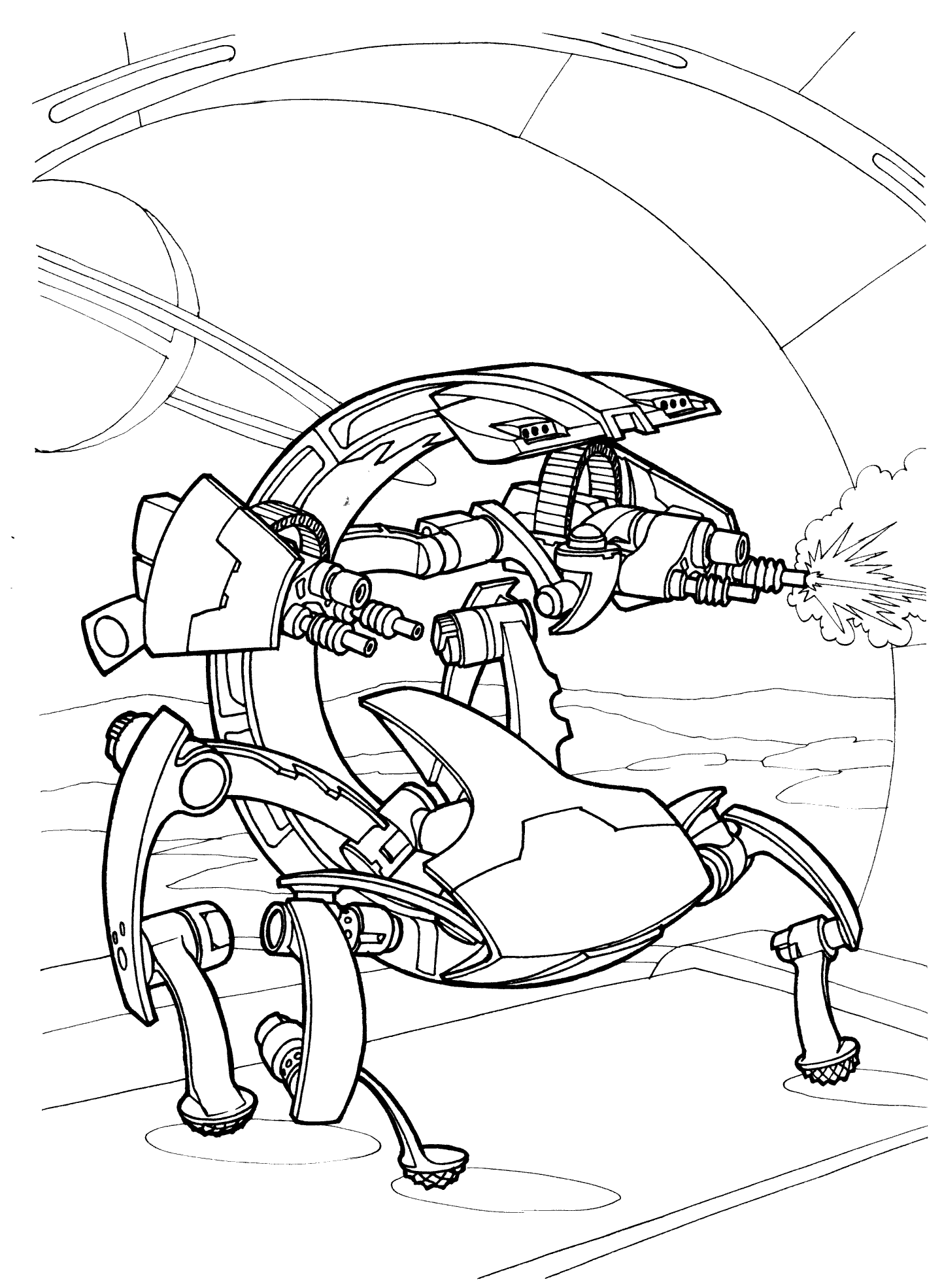 Розмальовки Роботи кіборги трансформери звездные войны робот