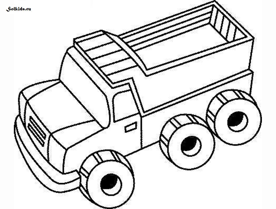 Розмальовки Будівельна техніка вантажівка