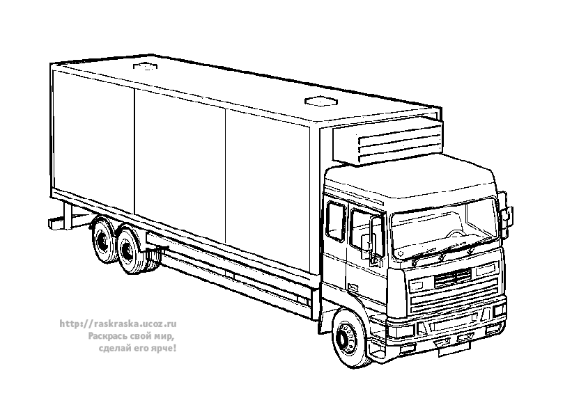 Розмальовки Будівельна техніка вантажівка