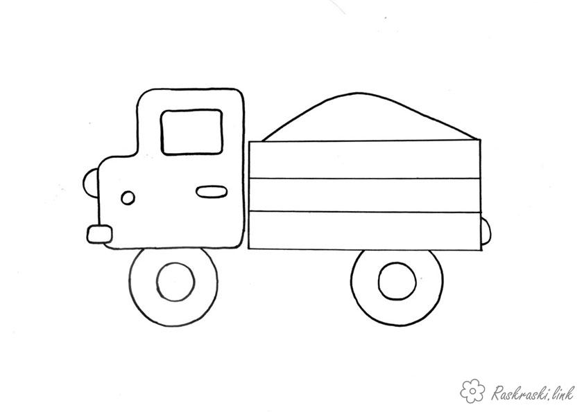 Розмальовки Будівельна техніка грузовик