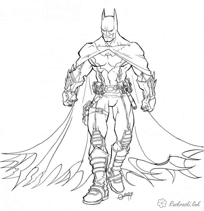 Розмальовки Супергерої бэтмен
