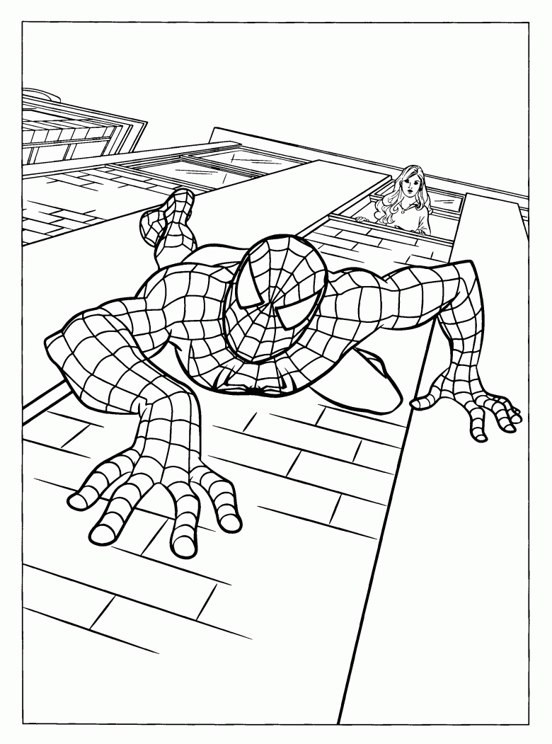 Розмальовки Супергерої людина павук