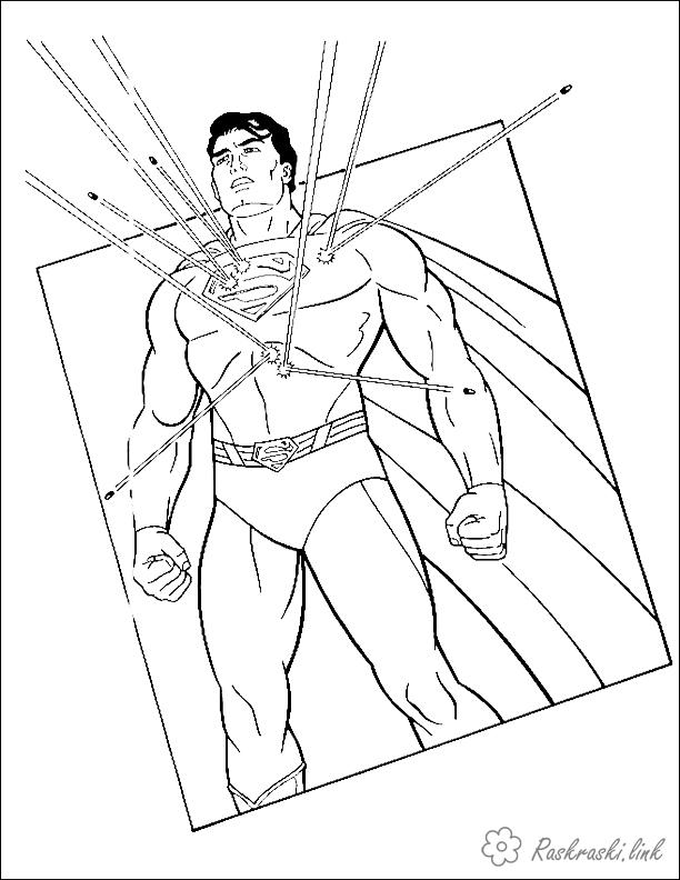 Розмальовки супермен супермен