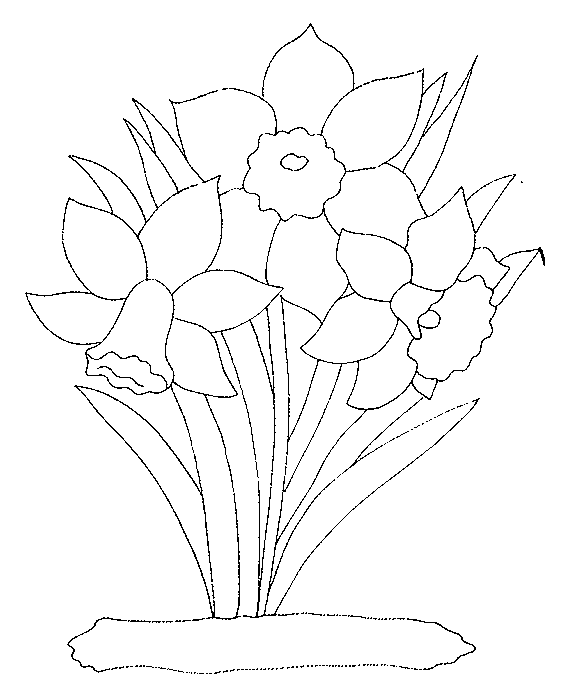 Розмальовки Розфарбувати квіти розфарбування букет квітів