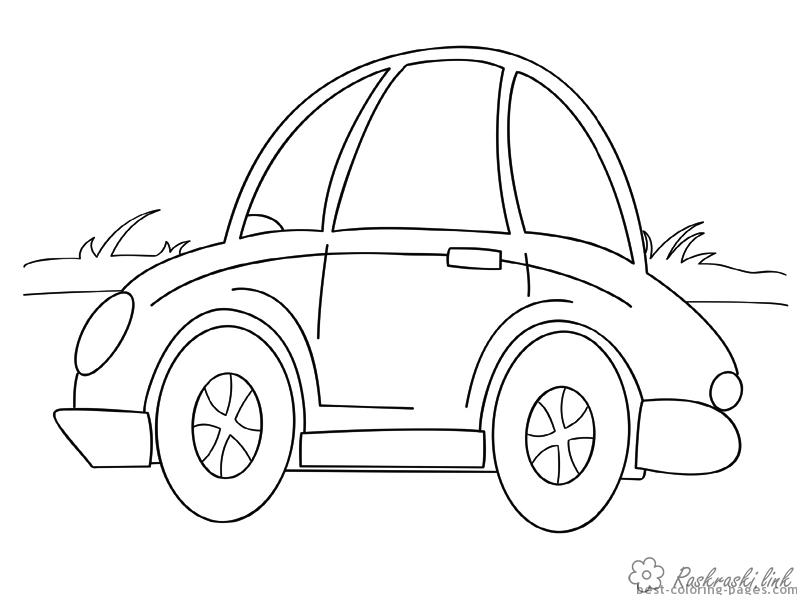 Розмальовки Розфарбувати машину розфарбуй автомобіль ніссан жук колеса фари