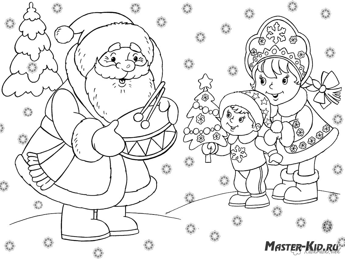 Розмальовки Новий рік Дитяча новорічна розфарбування 