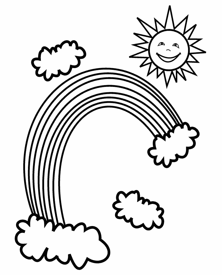 Розмальовки сонечко розмальовки для дітей, явища природи, природа, сонце, веселка