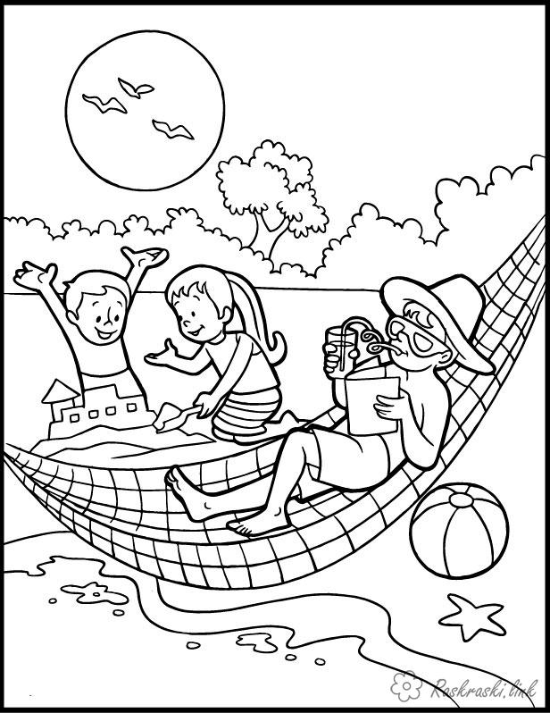 Coloring children coloring pages books for children, nature, outdoor recreation, children, sand, boy, girl, sea