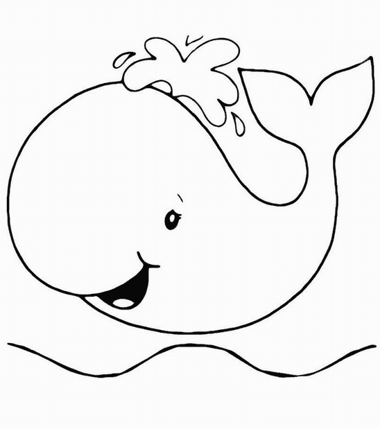 Розмальовки вода кит