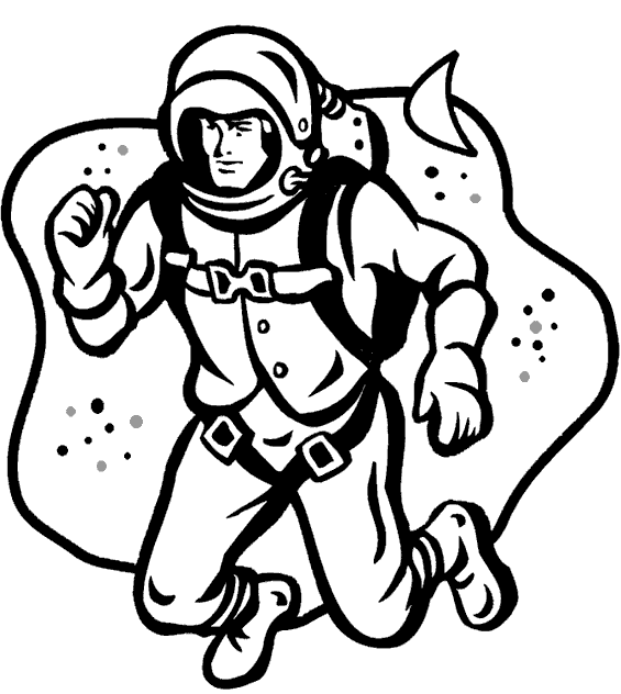 Розмальовки День космонавтики космонавт у космосі розфарбування до дня космонавтики