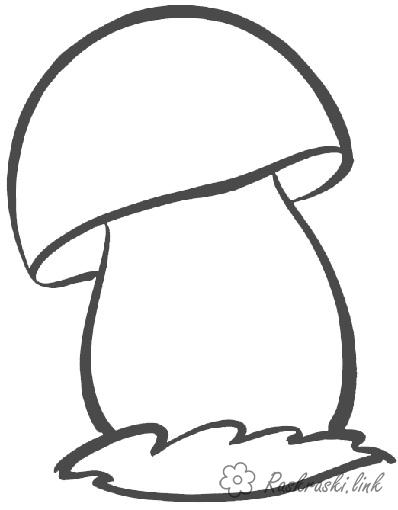 Розмальовки Прості розмальовки для малюків Проста розфарбування, гриб