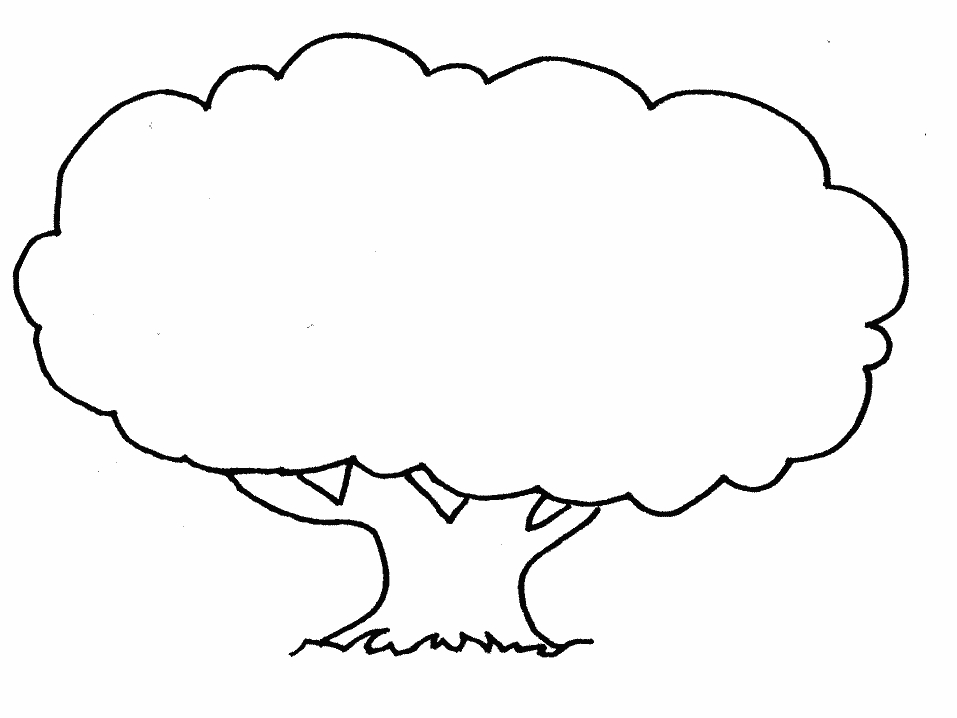 Розмальовки природа Пишне дерево