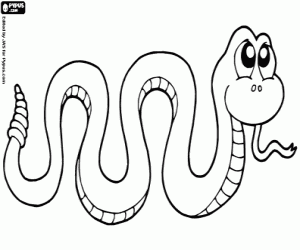 Розмальовки рептилії Змія