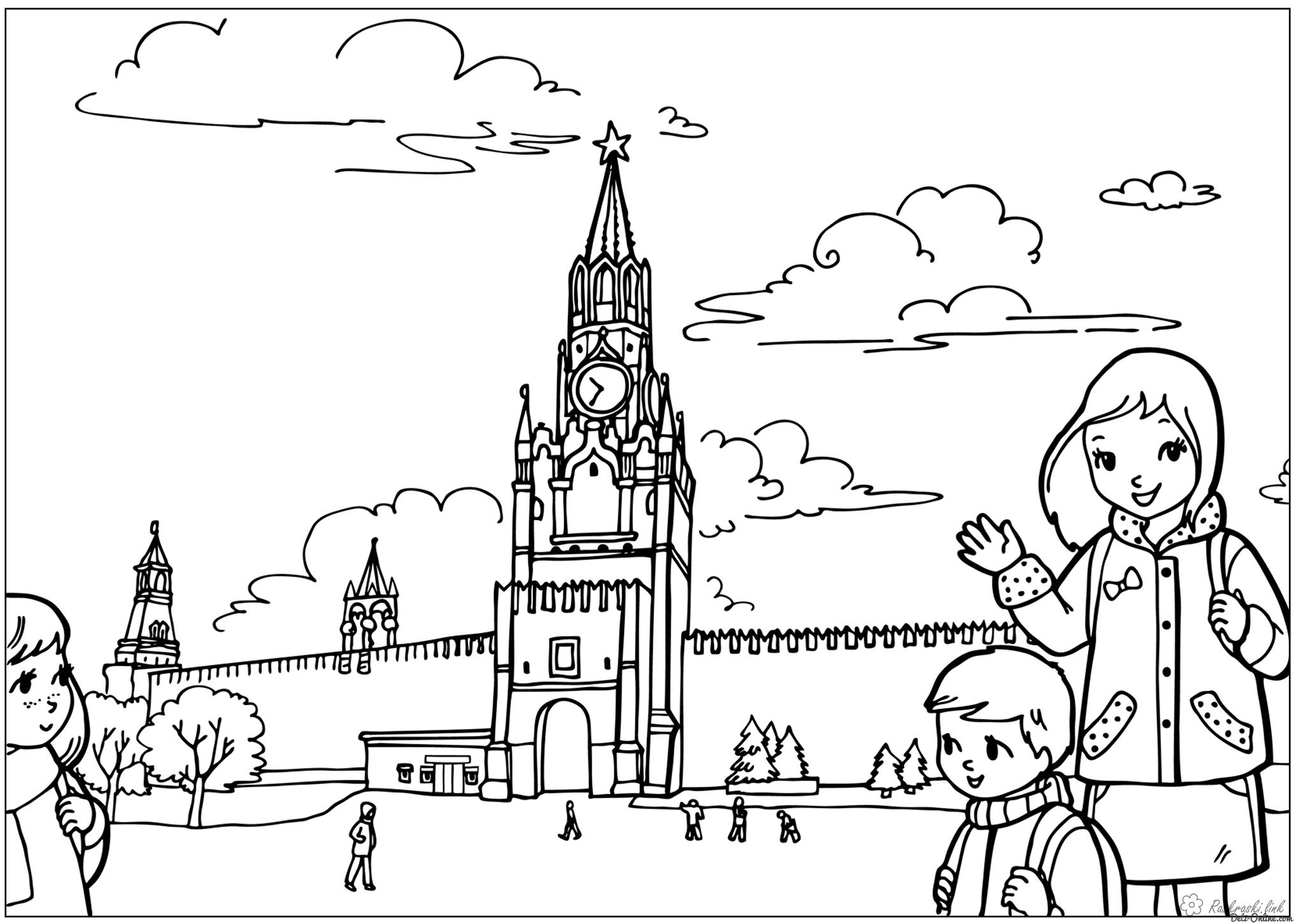 Розмальовки діти розмальовки свята, День Росії, 12 червня, діти