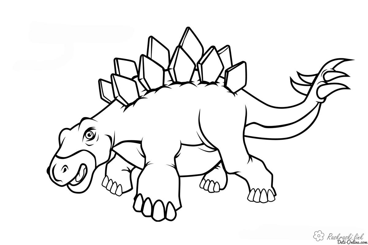 Розмальовки природа Дитяча розфарбування рептилії, динозавр