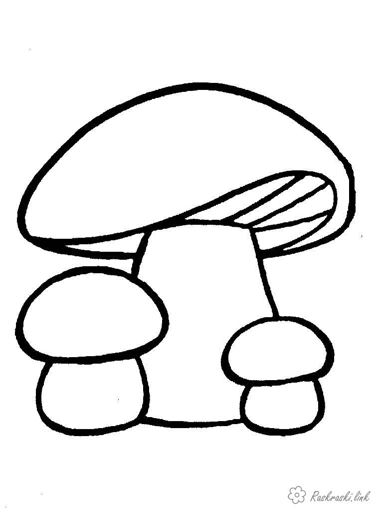 Розмальовки малюків гриб
