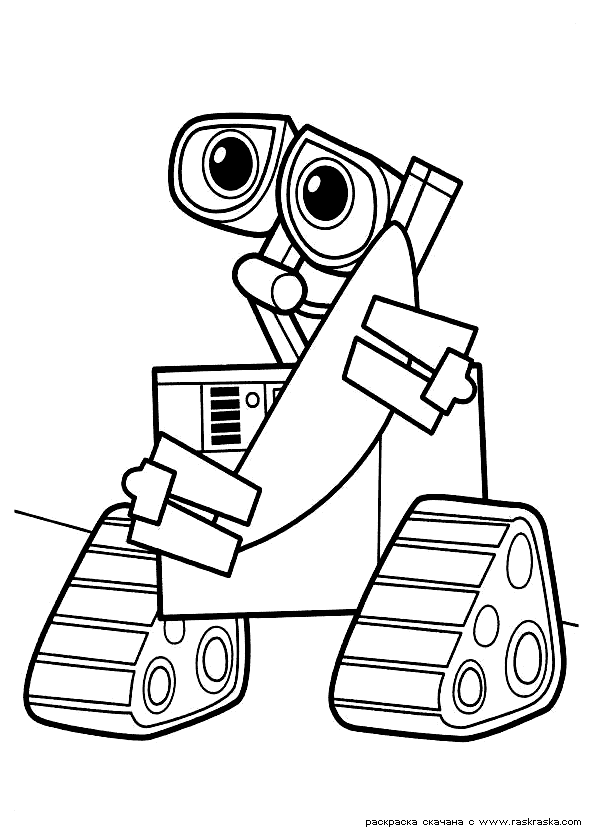 Розмальовки робот Робот Валлі