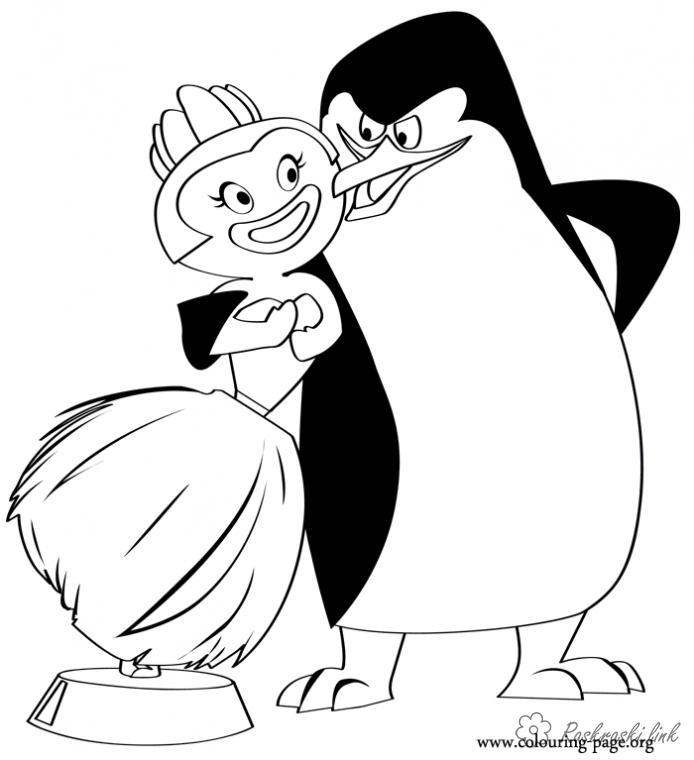 Розмальовки Пінгвіни Мадагаскару розмальовки мультфільми, розмальовки Пінгвіни Мадагаскару, пінгвін