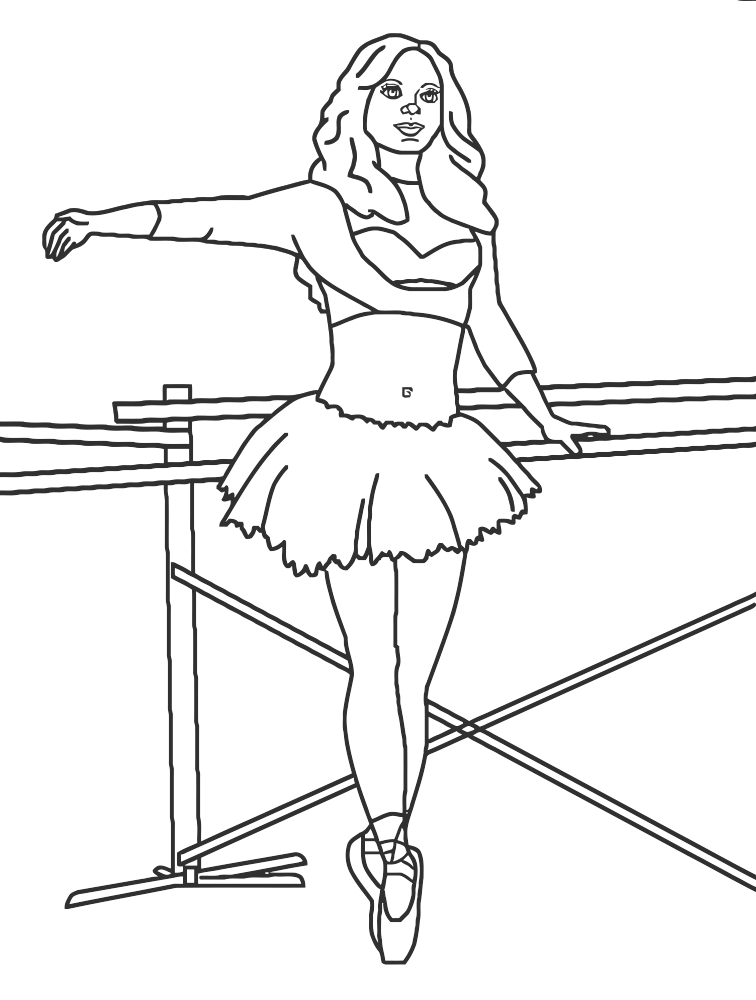 Розмальовки балерина Розмальовка для дівчаток