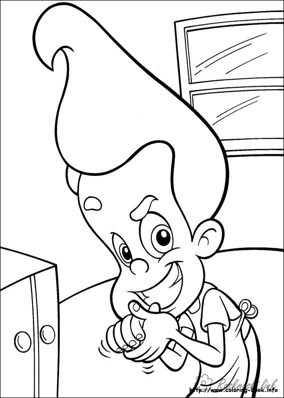 Розмальовки джиммі розмальовки мультфільми, Nickelodeon розмальовки, Джиммі Нейтрон, хлопчик