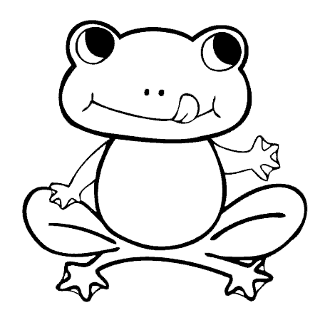 Розмальовки Прості розмальовки для малюків розфарбування для маленьких жаба