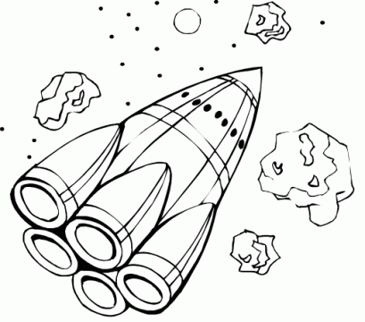 Розмальовки День космонавтики важка ракета розфарбування