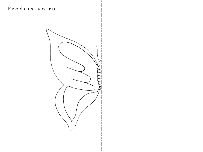 Розмальовки домалюй Гарний метелик