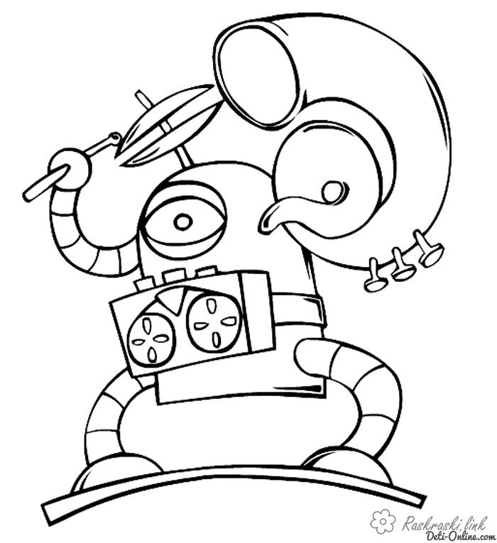 Розмальовки Роботи кіборги трансформери музичний робот