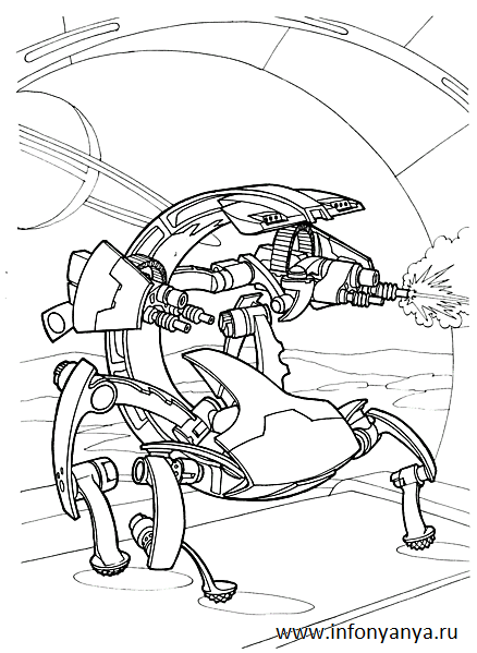 Розмальовки Роботи кіборги трансформери робот руйнівник