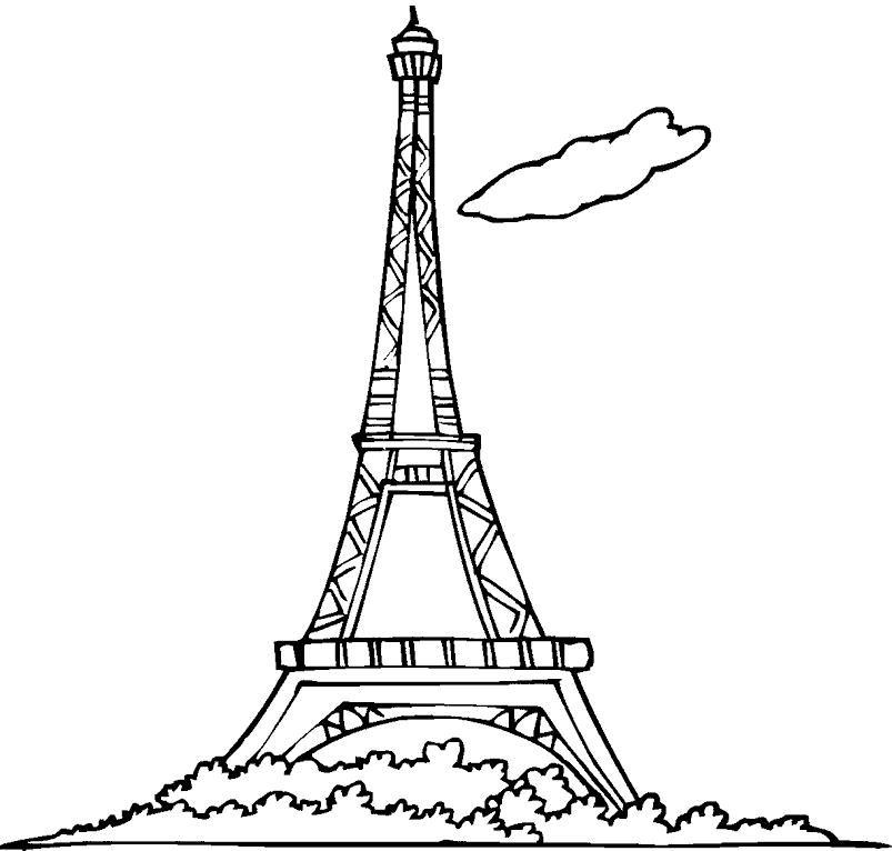 Розмальовки Міста визначні місця Парижу