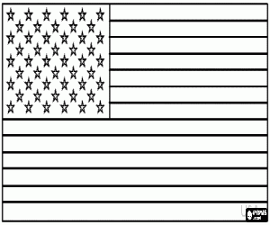 Розмальовки Прапор США Прапор США розфарбування