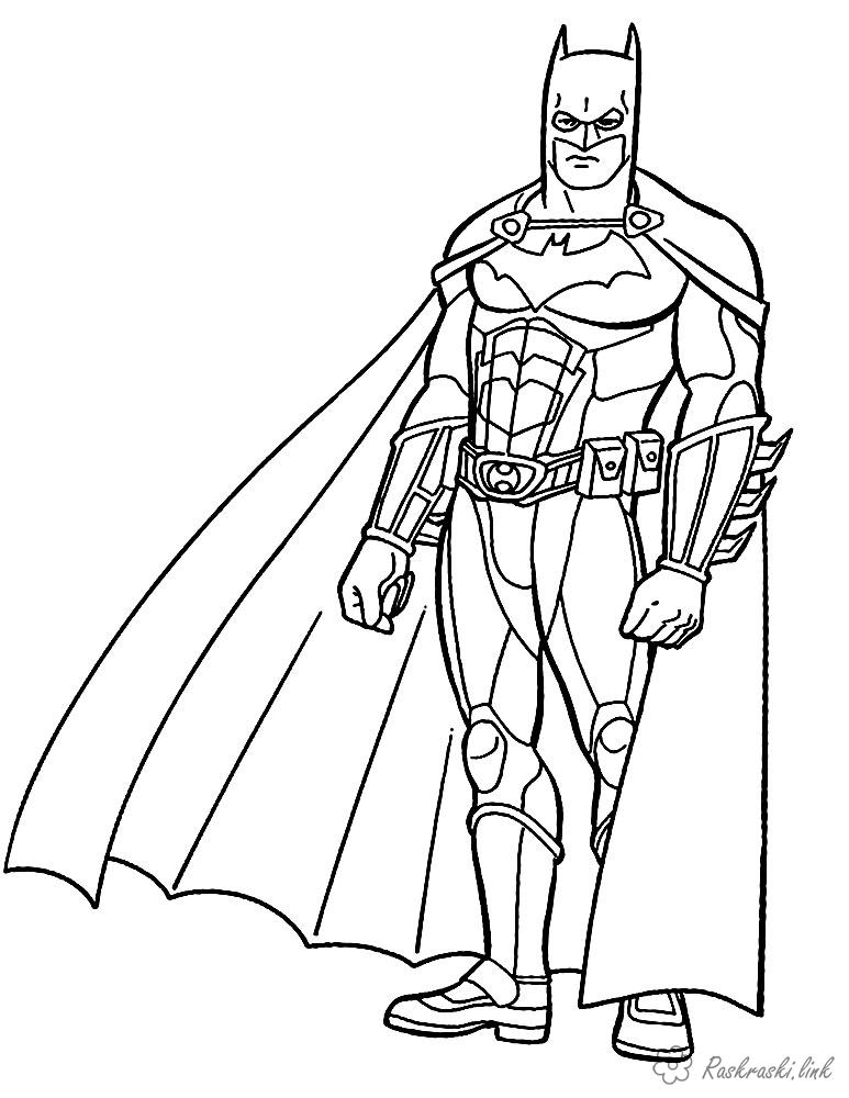 Розмальовки бетмен супергерой Бетман