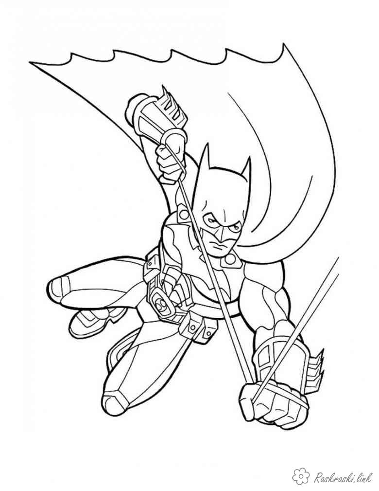 Розмальовки Супергерої розфарбування для хлопчиків, комікси, бетмен