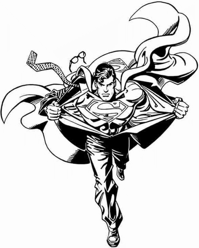 Розмальовки супергерої Розмальовка супермена