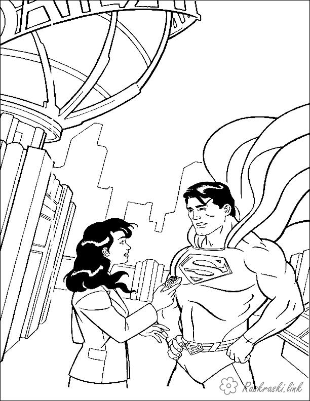 Розмальовки дівчина Розмальовки для хлопчиків, супермен і дівчина, супергерої