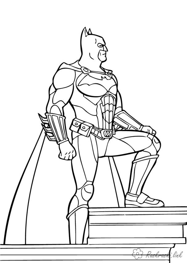 Розмальовки супергерої Розмальовки Бетман