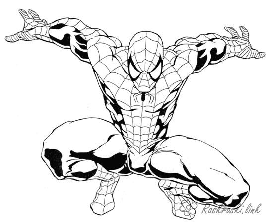 Розмальовки хлопчиків Розмальовки для хлопчиків, з коміксів, Spider-Man
