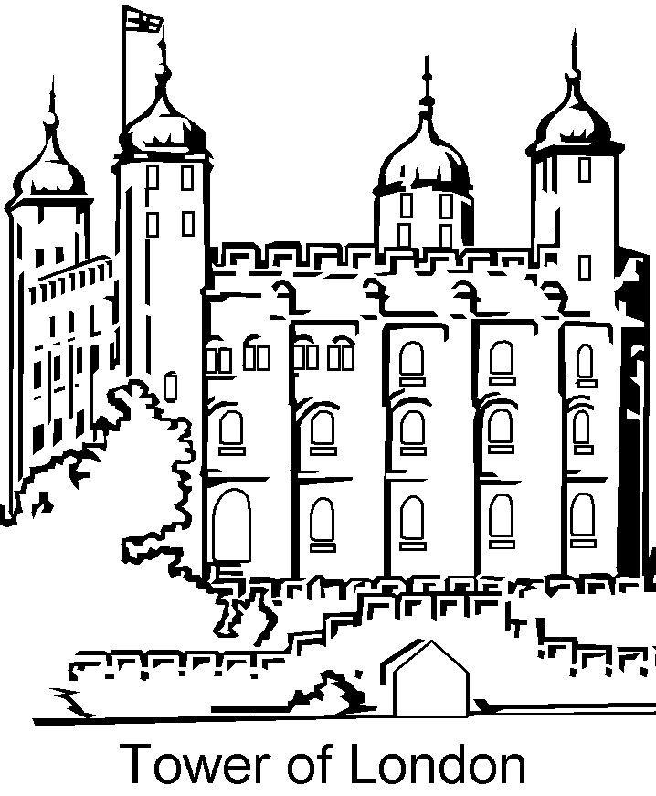 Розмальовки Лондон палаци Англії розфарбування