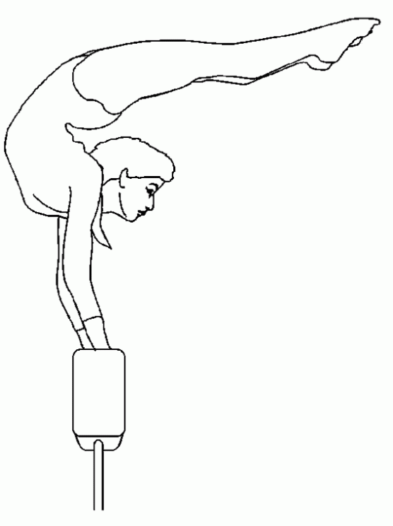 Розмальовки гімнастика Гімнаст