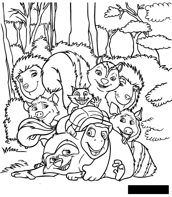 Розмальовки дітей Розмальовки для дітей лісові звірята