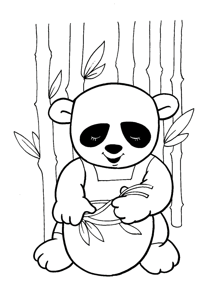 Розмальовки дітей розфарбування маленька панда