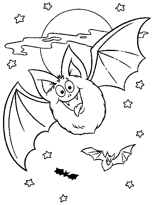 Розмальовки дітей розфарбування кажан