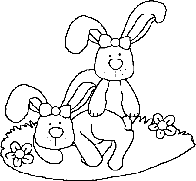Розмальовки природа розфарбування два зайці