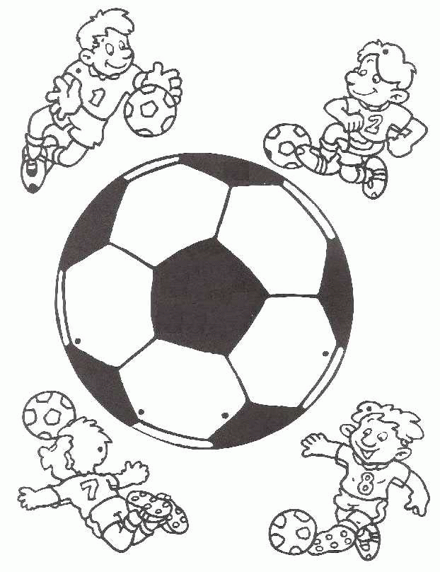 Розмальовки Футбол Футбольний м'яч розфарбування, футбол, олімпіада