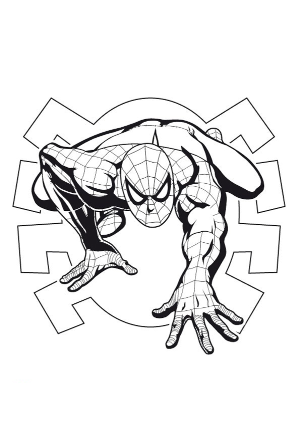 Розмальовки павук розфарбування для хлопчиків, людина павук, супергерої